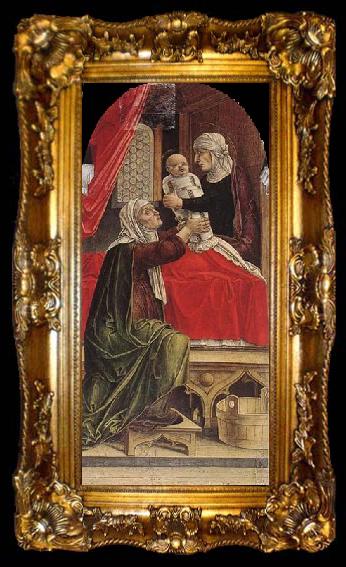 framed  Bartolomeo Vivarini The Birth of Mary, ta009-2
